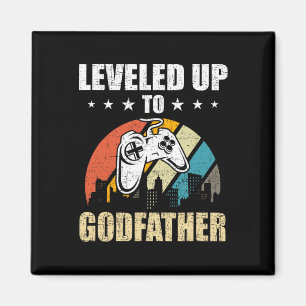 Levelled Up To Godfather Video Gamer Gaming 3 Magnet