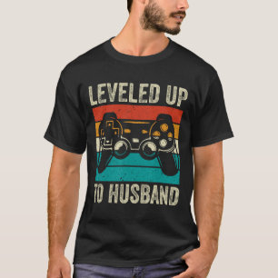 Levelled Up To Husband - Newlywed Groom - Just Mar T-Shirt