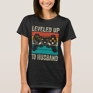Levelled Up To Husband - Newlywed Groom - Just Mar T-Shirt