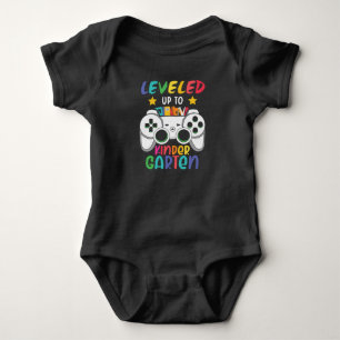 Levelled Up To Kindergarten Gamer Back To School Baby Bodysuit