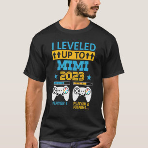 Levelled Up To Mimi 2023  New Player Baby Reveal T-Shirt