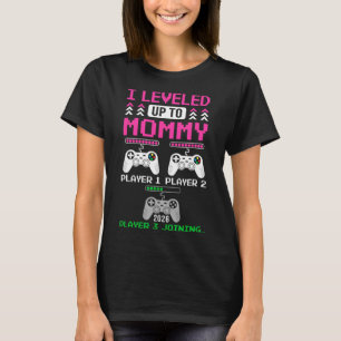 Levelled Up To Mummy Again Funny Funny Gamer Mum E T-Shirt