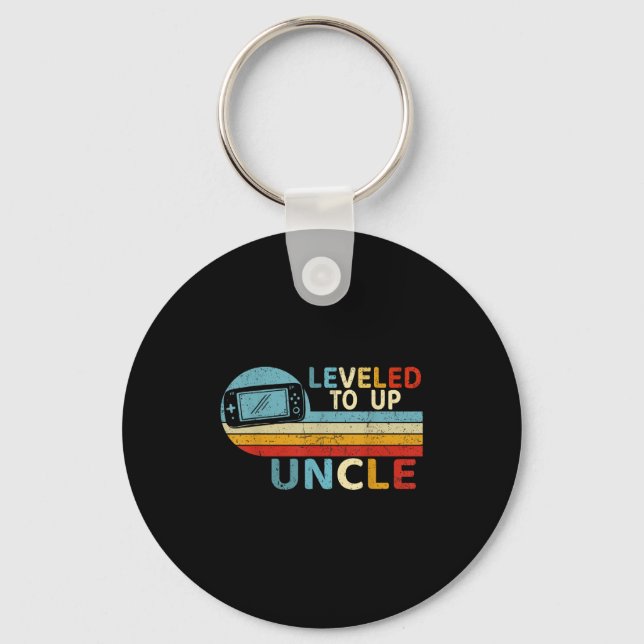 Levelled Up To Uncle Funny Video Gamer First Time  Key Ring (Front)