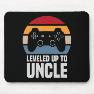 Levelled Up To Uncle Gift Gamer Gaming Pregnancy A Mouse Mat