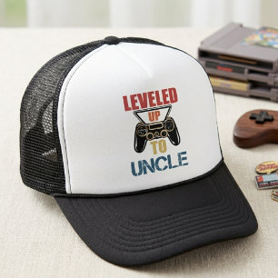 Levelled Up To Uncle New Uncle T-Shirt New Uncle Trucker Hat