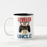 Levelled Up To Uncle New Uncle T-Shirt New Uncle Two-Tone Coffee Mug<br><div class="desc">Levelled Up To Uncle New Uncle Gift Levelled Up To Uncle T-shirt Pregnancy Announcement New Uncle Shirt Uncle Announcement Reveal to Uncle T-Shirt Uncle To Be funny, uncle, gamer, vintage, gaming, geek, daddy, dad, family, level up, levelled up, announcement, uncle to be, brother, levelled up to uncle, new uncle, fathers...</div>