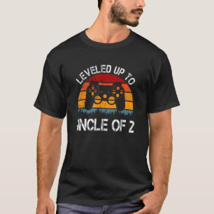 Levelled Up To Uncle Of 2 Video Game Fathers Day T-Shirt