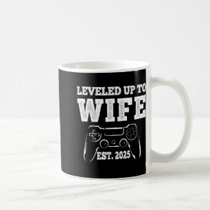 Levelled Up To Wife 2025 Funny Just Married Gamer Coffee Mug