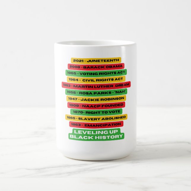 Levelling Up Black History Timeline  Coffee Mug (Center)