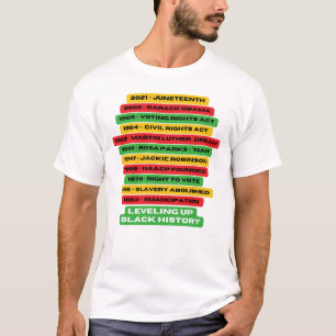 Levelling Up Black History Timeline  T-Shirt