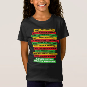 Levelling Up Black History Timeline  T-Shirt