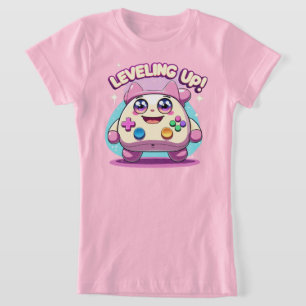 Levelling Up! Cute Gaming Controller Kawaii Tee