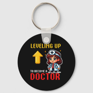 Levelling Up Doctor Ck To School Funny Gamer Girls Key Ring