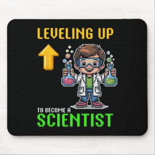 Levelling Up Scientist Ck To School Funny Gamer Bo Mouse Mat