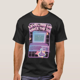 Levelling Up Since The 70s Retro Arcade Art T-Shirt