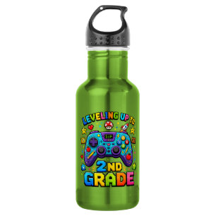 Levelling Up to 2nd Grade Back to School Gamer 532 Ml Water Bottle