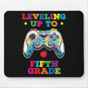 Levelling Up To 5th Grade Autism Gamer Ck To Schoo Mouse Mat