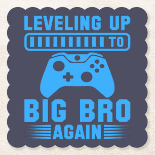 Levelling Up To Big Bro Again Paper Coaster