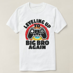 Levelling Up To Big Bro Again Vintage Gamer Big Br T-Shirt
