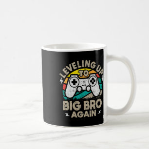 Levelling Up To Big Bro Again Vintage Gamer Brothe Coffee Mug