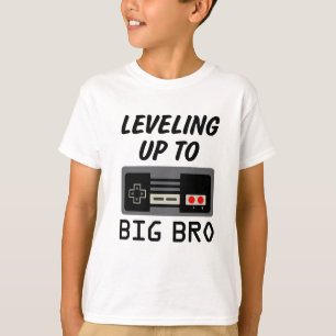 Levelling up to Big Bro Shirt Video Game Brother