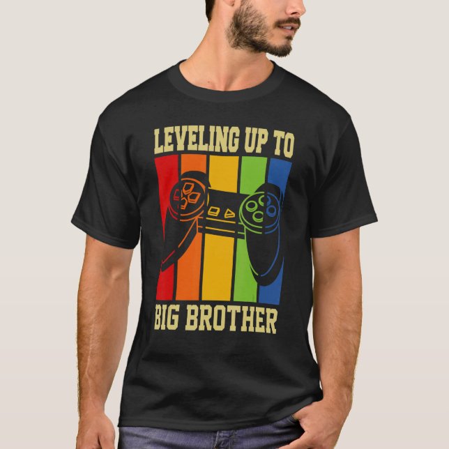 Levelling up to Big Brother 2022 gamer boys kids m T-Shirt (Front)