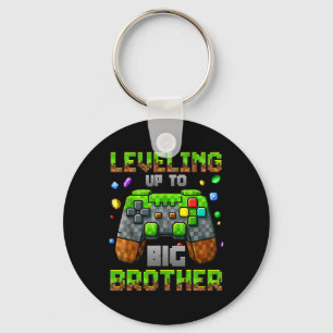 Levelling Up To Big Brother For Gamer Boys Kids Ga Key Ring