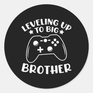 Levelling Up To Big Brother Video Game Controller  Classic Round Sticker