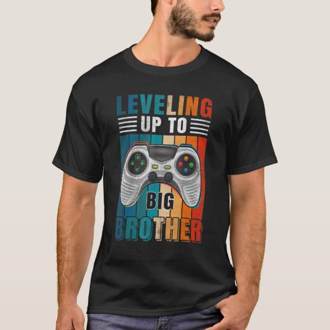 Levelling up to Big Brother  Video Games Gaming T-Shirt (Front)