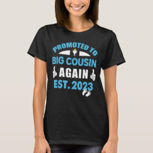 Levelling Up To Big Cousin Again 2023 Girl Pregn T-Shirt