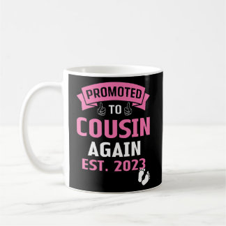 Levelling Up To Big Cousin Again 2023 Girl  Pregna Coffee Mug