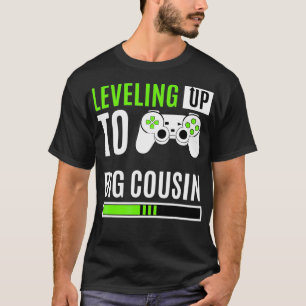 Levelling Up To Big Cousin Game Controller Gamer K T-Shirt