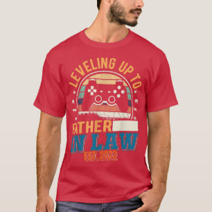 Levelling Up To Father In Law Gaming Gamer Father T-Shirt