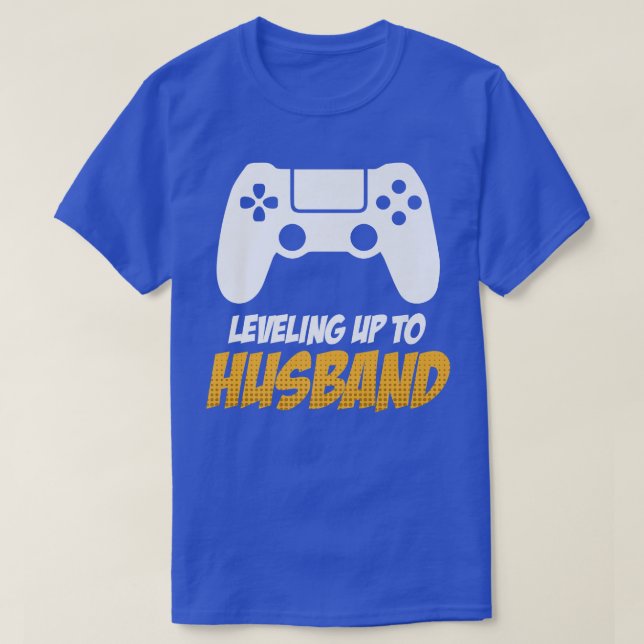 Levelling up to Husband Wedding Marriage Groom Bac T-Shirt (Design Front)