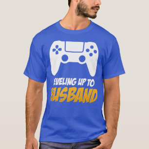 Levelling up to Husband Wedding Marriage Groom Bac T-Shirt