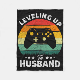 Levelling Up To Husbynd Gift Engagement For Video Fleece Blanket