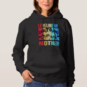 Levelling Up To Mother Gender Reveal Family Hoodie