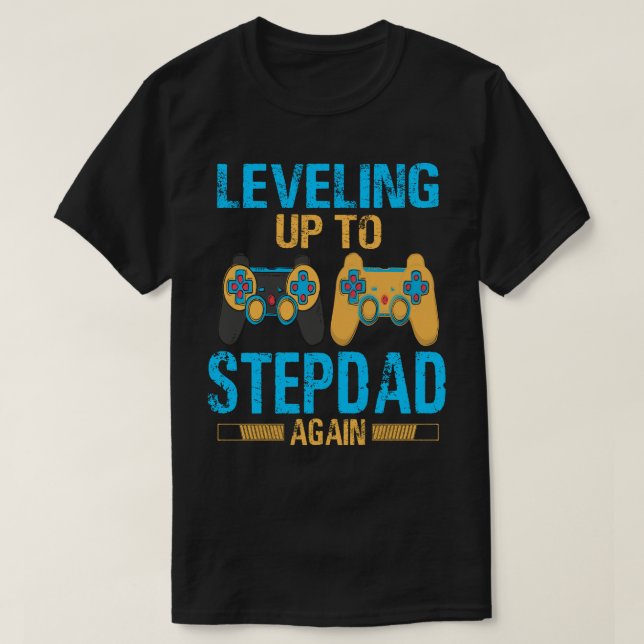 Levelling Up To STEPDAD Again Vintage T-Shirt (Design Front)