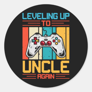 Levelling Up To Uncle Again Gamer Promoted To Uncl Classic Round Sticker