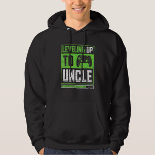 Levelling Up To Uncle Vintage Gamer Pregnancy Anno Hoodie