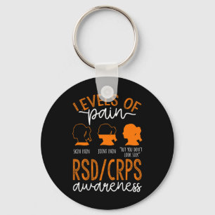 Levels Of Pain Warrior Rsd Crps Awareness Key Ring