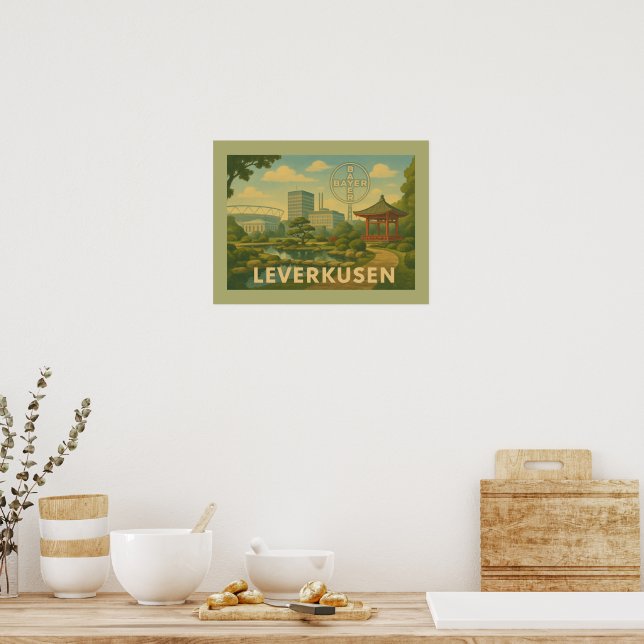 Leverkusen Germany City Art Poster (Kitchen)