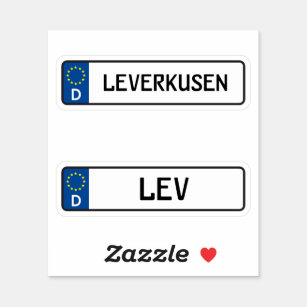 Leverkusen kennzeichen, German Car License Plate