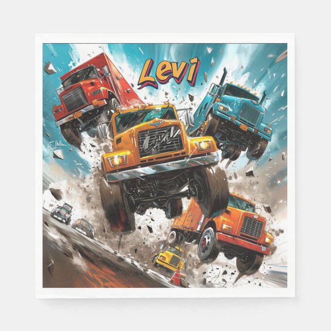 Levi Birthday Napkin (Front)