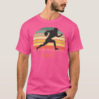 Levi Boy'S Personalised Football Player Sunset T-Shirt