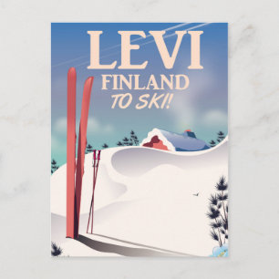 Levi, Finland ski travel poster Postcard