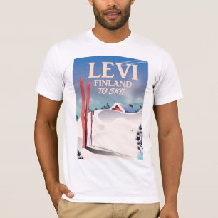 Levi, Finland ski travel poster T-Shirt