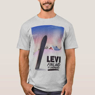 Levi Finland Snowboarding travel poster T-Shirt