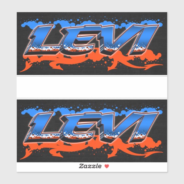Levi First Name Graffiti Sticker (Sheet)