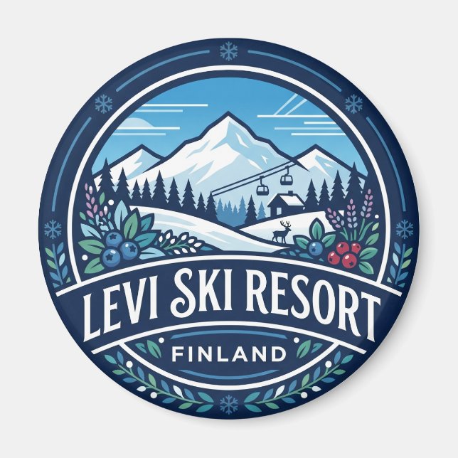 Levi Ski Resort Finland Magnet (Front)
